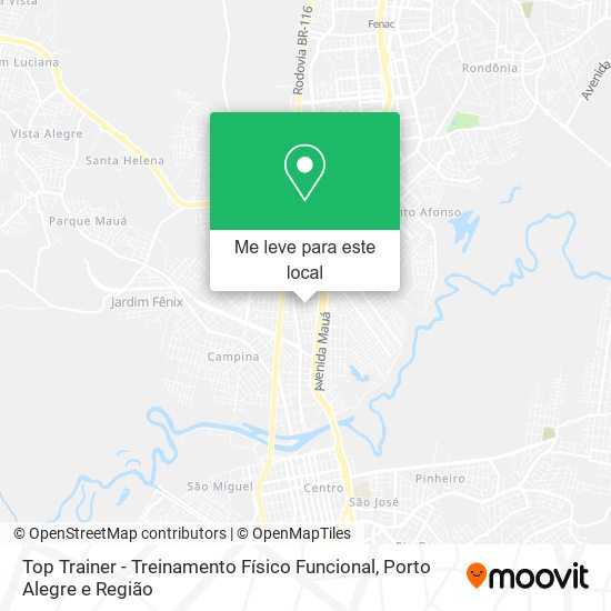 Top Trainer - Treinamento Físico Funcional mapa