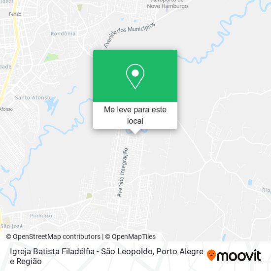 Igreja Batista Filadélfia - São Leopoldo mapa