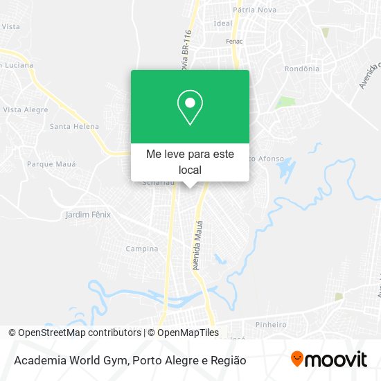 Academia World Gym mapa