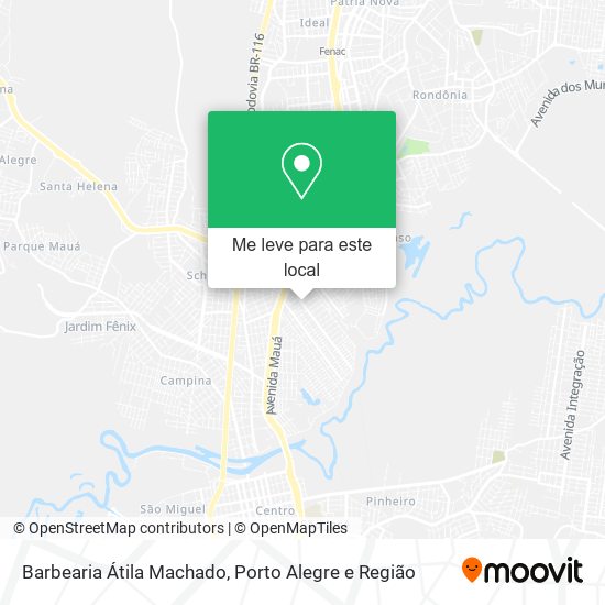 Barbearia Átila Machado mapa