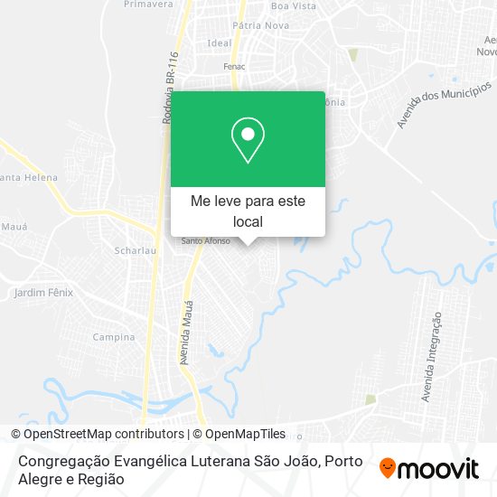 Congregação Evangélica Luterana São João mapa