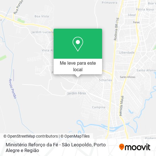 Ministério Reforço da Fé - São Leopoldo mapa