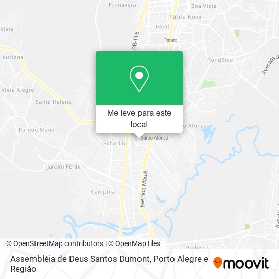 Assembléia de Deus Santos Dumont mapa