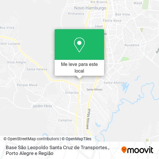 Base São Leopoldo Santa Cruz de Transportes. mapa