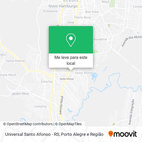 Universal Santo Afonso - RS mapa