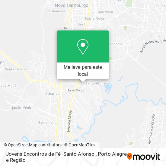 Jovens Encontros de Fé -Santo Afonso. mapa