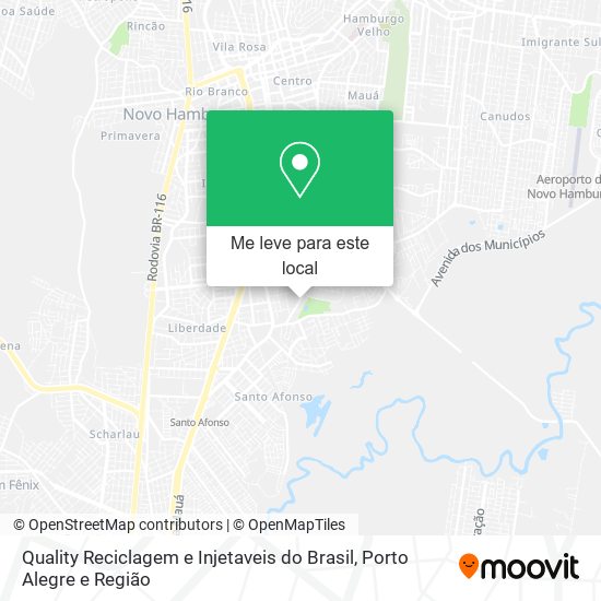Quality Reciclagem e Injetaveis do Brasil mapa