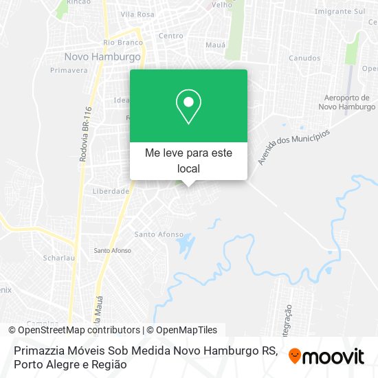 Primazzia Móveis Sob Medida Novo Hamburgo RS mapa