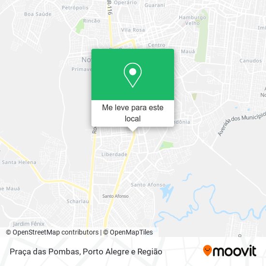 Praça das Pombas mapa