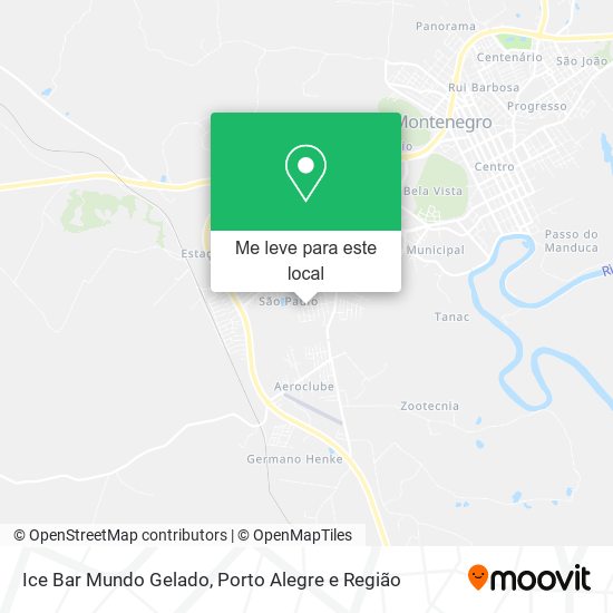 Ice Bar Mundo Gelado mapa