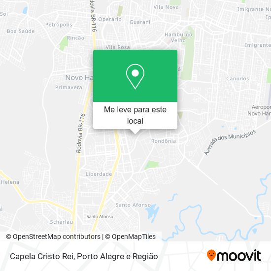 Capela Cristo Rei mapa