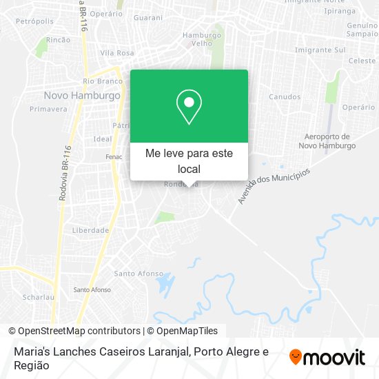 Maria's Lanches Caseiros Laranjal mapa