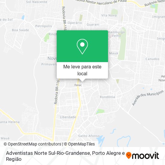 Adventistas Norte Sul-Rio-Grandense mapa