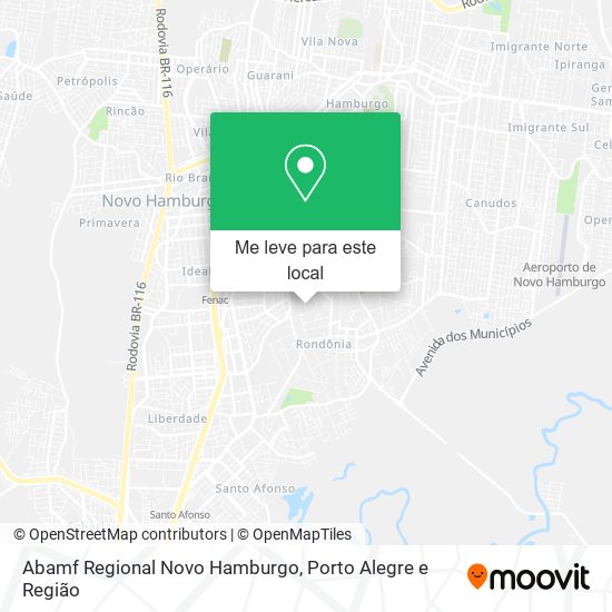 Abamf Regional Novo Hamburgo mapa