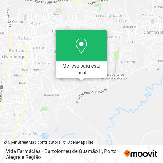 Vida Farmácias - Bartolomeu de Gusmão II mapa