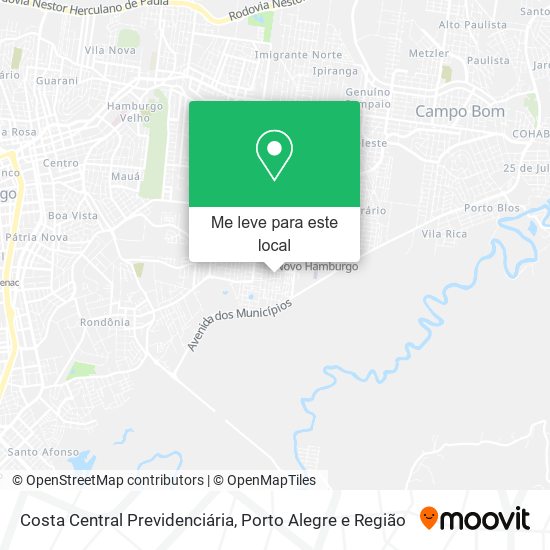 Costa Central Previdenciária mapa