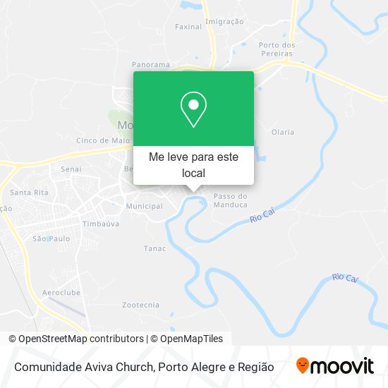 Comunidade Aviva Church mapa
