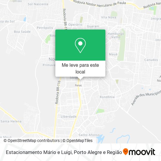 Estacionamento Mário e Luigi mapa