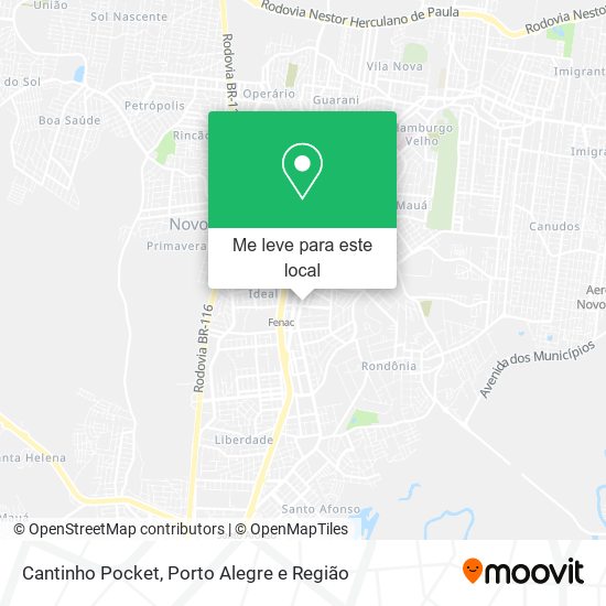 Cantinho Pocket mapa