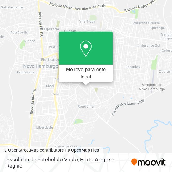 Escolinha de Futebol do Valdo mapa