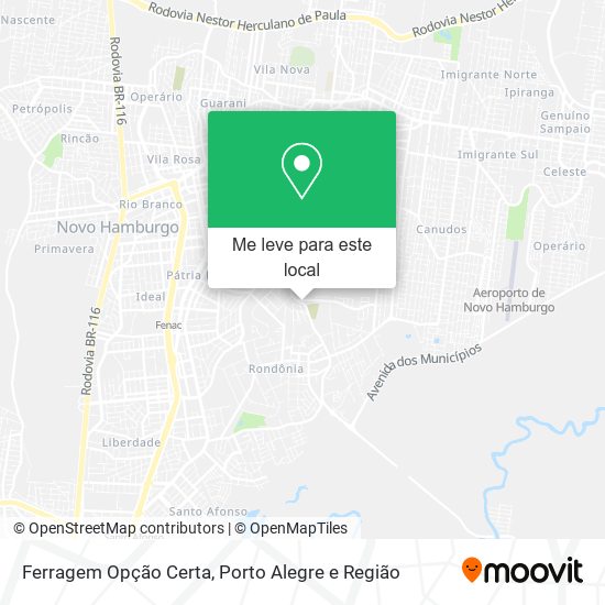Ferragem Opção Certa mapa