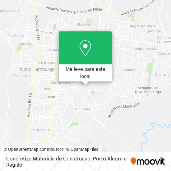 Concretize Materiais de Construcao mapa