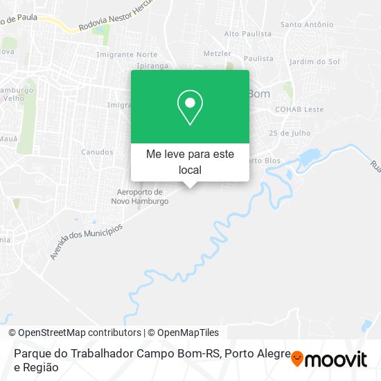 Parque do Trabalhador Campo Bom-RS mapa