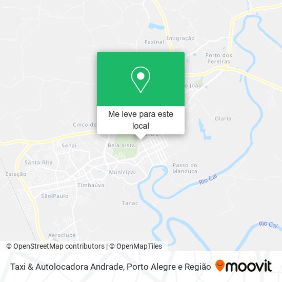 Taxi & Autolocadora Andrade mapa