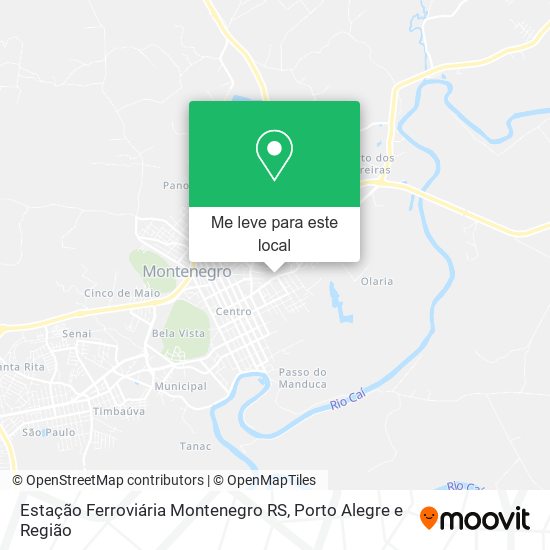 Estação Ferroviária Montenegro RS mapa