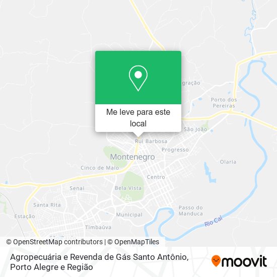 Agropecuária e Revenda de Gás Santo Antônio mapa