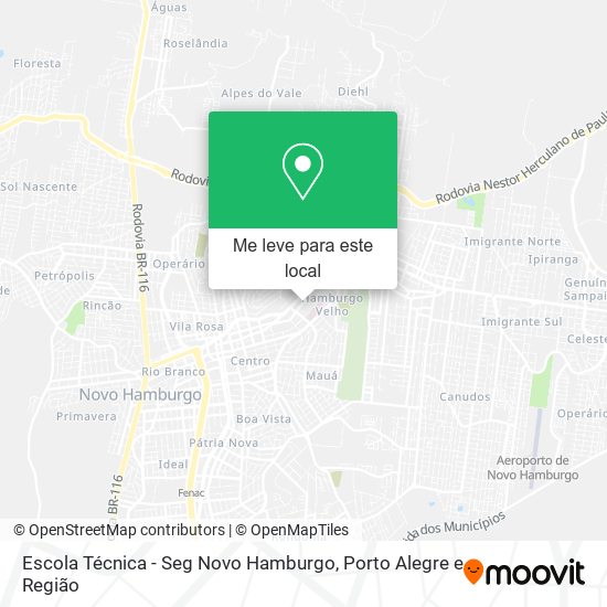 Escola Técnica - Seg Novo Hamburgo mapa