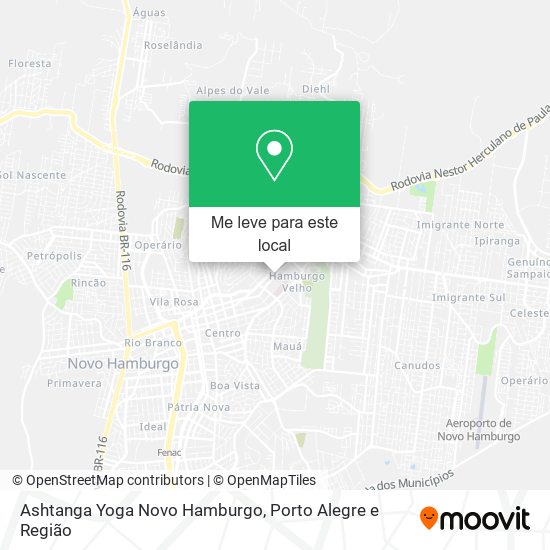 Ashtanga Yoga Novo Hamburgo mapa