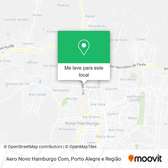 Aero Novo Hamburgo Com mapa