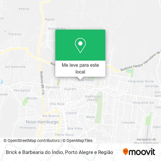 Brick e Barbearia do Índio mapa