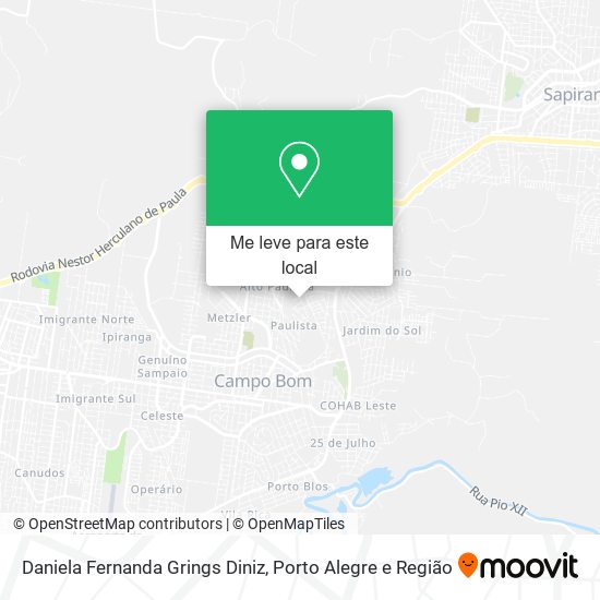 Daniela Fernanda Grings Diniz mapa