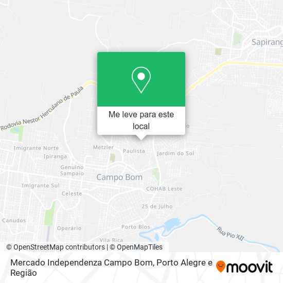 Mercado Independenza Campo Bom mapa