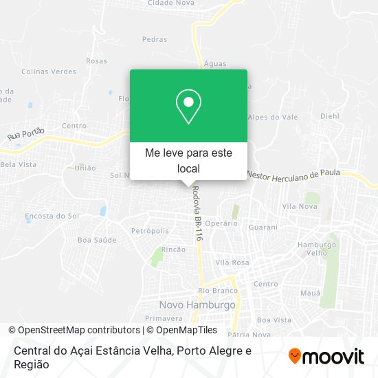 Central do Açai Estância Velha mapa