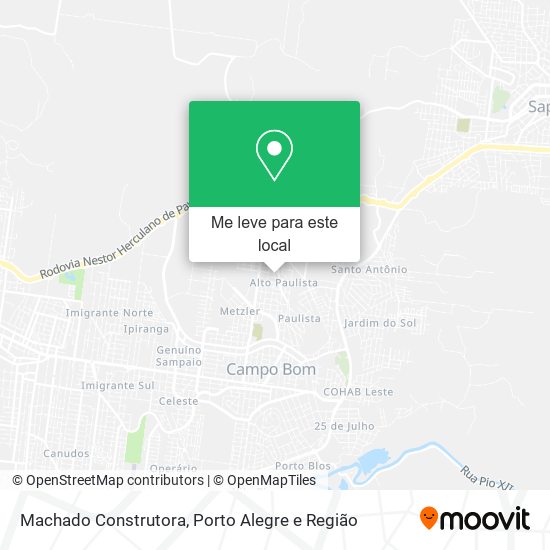 Machado Construtora mapa