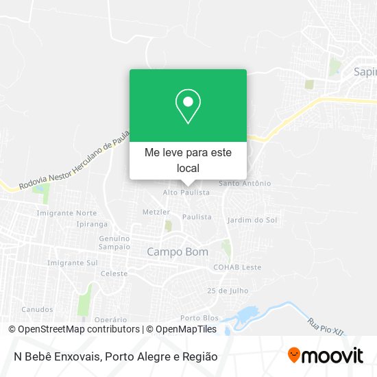 N Bebê Enxovais mapa