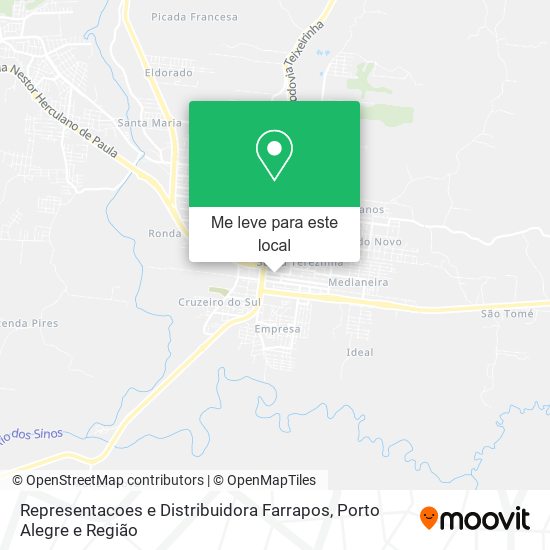 Representacoes e Distribuidora Farrapos mapa