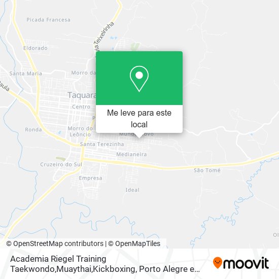 Academia Riegel Training Taekwondo,Muaythai,Kickboxing mapa