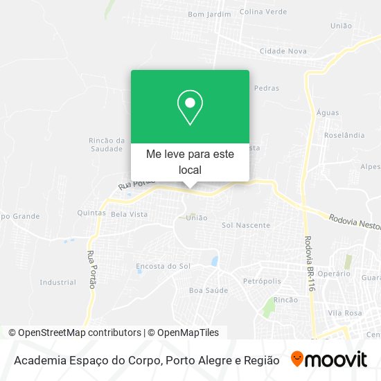 Academia Espaço do Corpo mapa