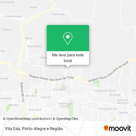 Vila Gás mapa