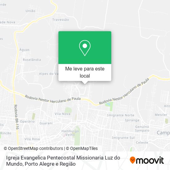Igreja Evangelica Pentecostal Missionaria Luz do Mundo mapa