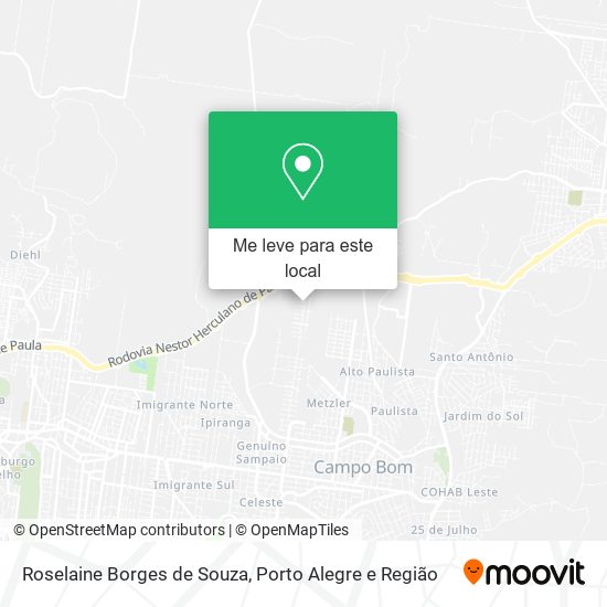 Roselaine Borges de Souza mapa