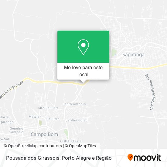 Pousada dos Girassois mapa