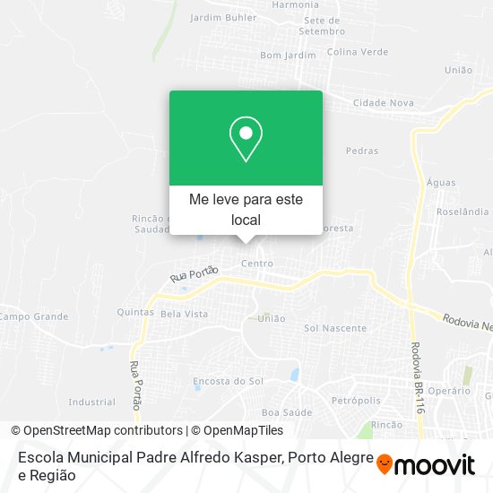 Escola Municipal Padre Alfredo Kasper mapa