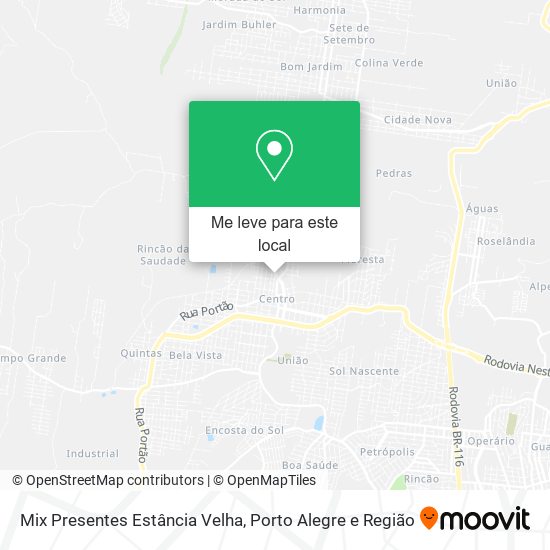 Mix Presentes Estância Velha mapa