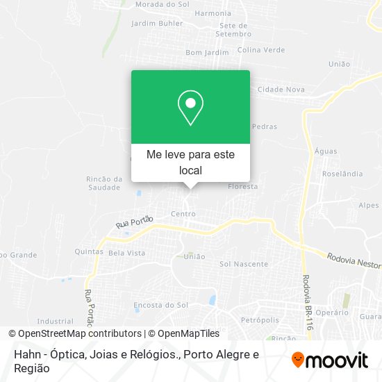 Hahn - Óptica, Joias e Relógios. mapa