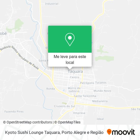 Kyoto Sushi Lounge Taquara mapa